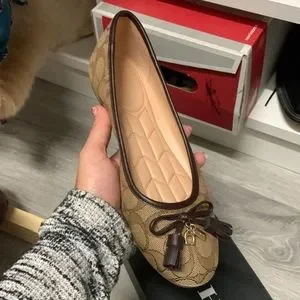 Coach | Shoes | Coach Flats Benni Sig Jacq Flat | Poshmark